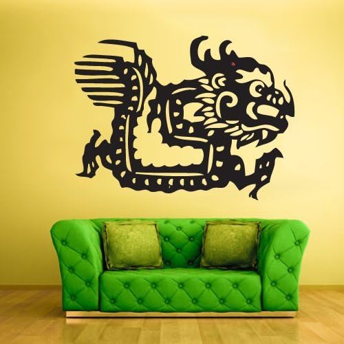 Wall Vinyl Sticker Decals Decor Art Bedroom Kids Design Mural Kids Baby Chineese Design Dragon (Z380)