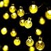 APEXPOWER 2 Packs Solar Powered Globe String Lights 30 LED 21ft Waterproof 8 Modes Christmas Crystal Ball Lights for Outdoor Indoor Thanksgiving Patio Lawn Garden Home Holiday Party Tree (2 Pack)
