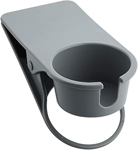 CM Drinking Cup Holder Clips Clamp for Table Desk Side Huge Clip for Water Baverage Coffee Mug Drinking Cup Clip Holder (Gray)