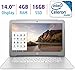 HP 14-inch Chromebook HD SVA (1366 x 768) Display, Intel Dual Core Celeron N2840 2.16GHz, 4GB DD3L RAM, 16GB eMMc Hard Drive, Bluetooth, HDMI, Stereo Speakers, HD Webcam, Google Chrome OSCM