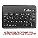 iPad Mini Keyboard Case Compatible iPad Mini 3 - iPad Mini 2- iPad Mini 1 - Folio Leather Protective Cover - Ultra Thin & Light - Removable Wireless/BT Smart Keyboard - Black