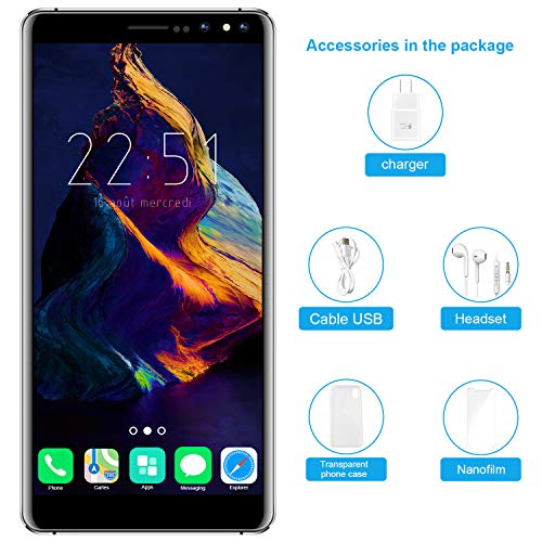 V Mobile N8 Dual SIM Unlocked Cell Phones, 5.5 inch HD, Quad Core 16GB