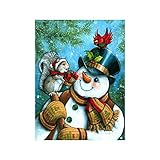 Elevin(TM) Christmas 5D DIY Rhinestone Diamond Embroid Painting Counted Paint by Number Kits Cross Stitch (F-1)