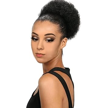 Amazon Com Puff Ponytail African American Short Afro Kinky Curly