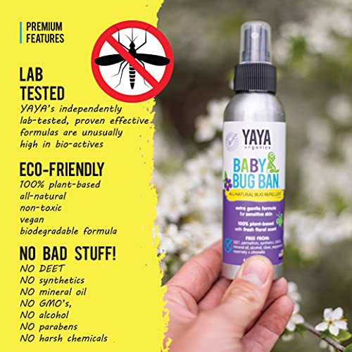 YAYA ORGANICS BABY BUG BAN AllNatural, Proven Effective Repellent