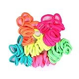 Janecrafts Cute 24-100pcs Girl Elastic Hair Ties Band Ponytail Holders Scrunchie Mixed Colors