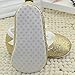 Aivtalk Infant Baby Prewalker Soft Sole Walking Flat Shoes Sparkly Ribbon Anti Slip Moccasins Size 11 Golden