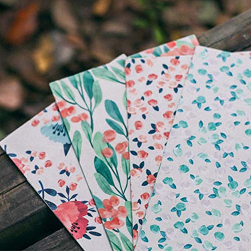 Floral Paper Gift Bags, 12pcs Party Favor Bags Vintage CandyTreat Bags with Thank You Stickers