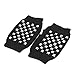 Flammi Women's Warm Stretch Knit Fingerless Gloves Mittens with Finger Hole for Halloween Party Daily Wear (Rivets)