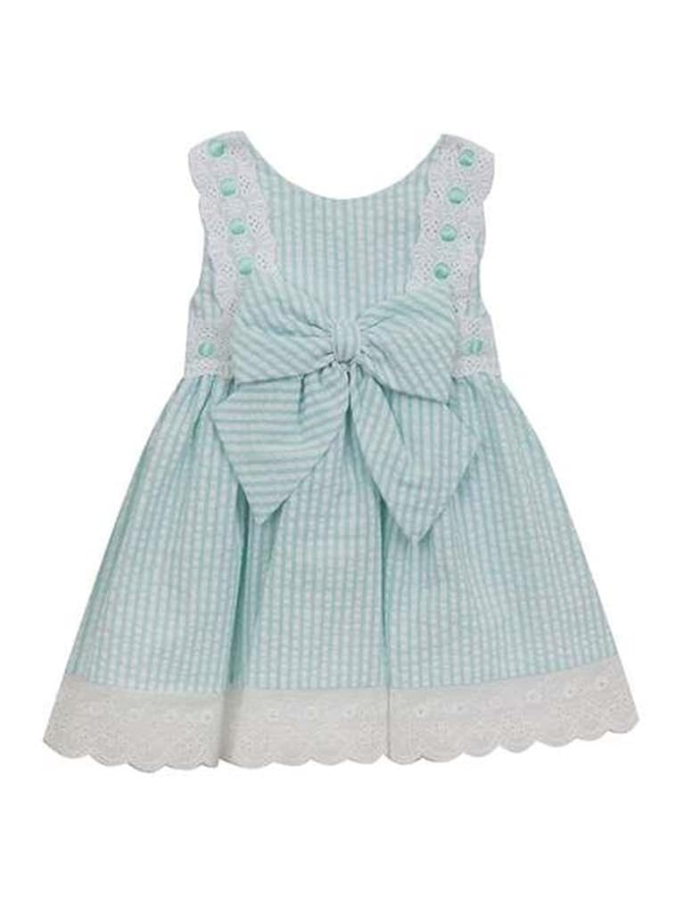 green and white sundress