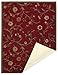 Machine Washable Floral Leaves Design Non-Slip Rubberback 8x10 Traditional Area Rug for Living Room, Bedroom, Kitchen, 7'10