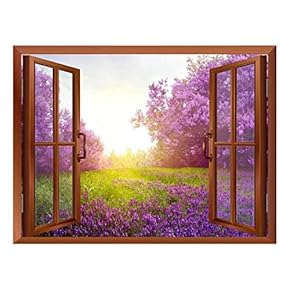 Lavender Field Removable Wall Sticker/Wall Mural - 24"x32"