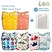 Reusable Baby Cloth Pocket Diapers, 6 pcs + 6 Inserts, Aanimal, One Size