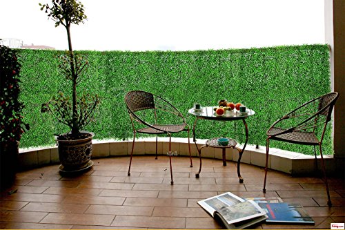 ULAND Artificial Hedges Panels, Boxwood Greenery, Privacy Fence Screen, Weddings or Parties Background Walls, Pubs Restaurants Green Plants Wall, Office Home Kindergartens Garden Outdoor Décor
