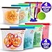 Silicone Bags Reusable Silicone Food Bag Reusable Sandwich Bags Reusable Ziplock Bags Silicone Storage Bags Silicon Containers Plastic Conteiner Freezer Gallon Size Zip Snack Lunch Sous Vide