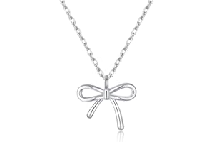 SLUYNZ Solid 925 Sterling Silver Bow Choker Necklace for Women Teens Simple Bowknot Pendant Necklace