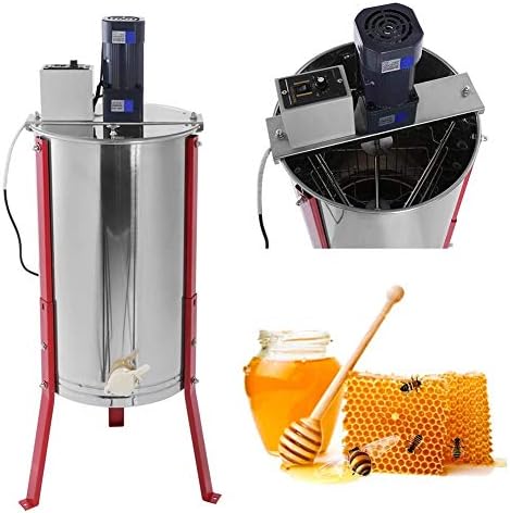 TUDIO Electric Honey Extractor, Stainless Steel Electric Bee Honey Extractor 3-Frame