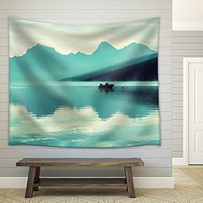 Glacier National Park, Montana. - Fabric Wall Tapestry Home Decor - 51x60 inches