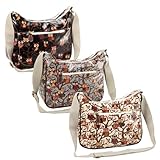 Anladia Owl Cartoon Oilcloth Messenger Cross Body Satchel Shoulder Bag Double Zipper