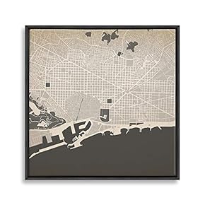 Framed Map Home Artwork for Living Room Bedroom