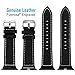 Fullmosa Compatible Apple Watch Band Leather 38mm 40mm 41mm 49mm 46mm 45mm 44mm 42mm for iWatch Ultra2/Ultra/SE/SE2/Series 10/9/8/7/6/5/4/3/2/1,38mm/40mm/41mm/42mm Lichi Black + Silver Buckle