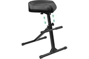 UPELLA Pro Guitar Stool, Height Adjustable Saddle Seat, Musician Stool Guitarist Throne Guitar Chair, Black