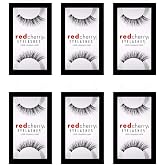 Red Cherry False Eyelashes Nude Onyx, Pack of 6