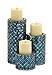 Deco 79 Metal Handmade Candle Holder with Mosaic Pattern, Set of 3 10