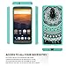 ZTE MAX XL Case, ZTE N9560 Case Clear with HD Screen Protector,AnoKe Mandala Colorful Folwer Cute Women Girls Anti-Slip Ultra Thin Slim Fit Cell Phone Cover Cases for ZTE N9560 - TM CH Mint