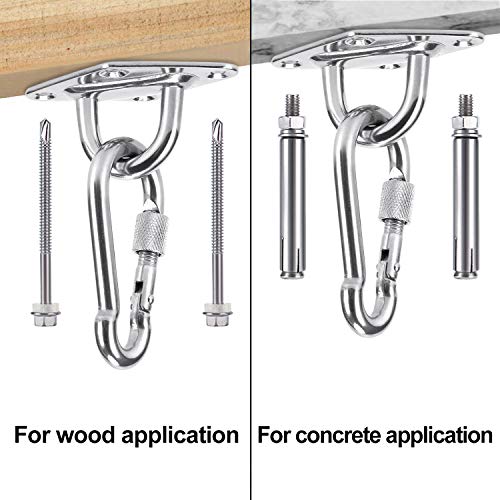 ZHODR Hammock Hanging kit,8001200 lb Capacity Heavy Hammock Hook 304