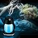 Winkeyes 150ml Creative Penguin Humidifier Mini USB Cool Mist Humidifier with 7 Color Changing LED Night Lights, Timed Auto Off Air Humidifier for Office Desk/ Bedroom/ Travel/ Car (White)