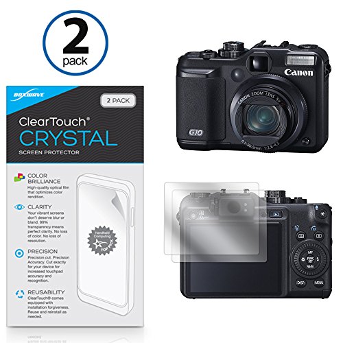 Canon PowerShot G10 Screen Protector, BoxWave [ClearTouch Crystal (2-Pack)] HD Film Skin - Shields From Scratches for Canon PowerShot G10