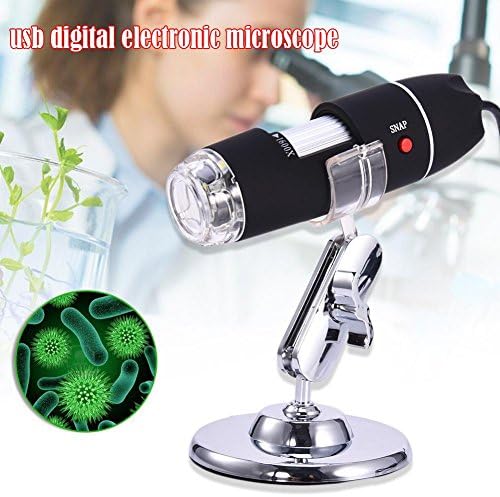 Microscope for Students 1600X USB Microscope Camera Digital Endoscope Magnifier All-Optic Glass High-Power for Children and Kids Scientific Research with Stand