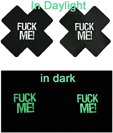 Rbshop Glow Luminous in the Dark Pasties Nipple Cover (Fuck Me)