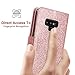 BENTOBEN Compatible with Galaxy Note 9 Wallet Case, Sparkly Glitter Girls Women Flip PU Leather Credit Card Holder Cash Pockets Wristlet Protective Shockproof Case for Samsung Galaxy Note 9, Rose Gold