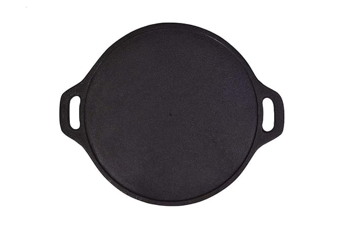 Rock Tawa Dosa Tawa 12 Inch Pre-Seasoned Cast Iron Skillet