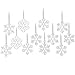 Youseexmas Icicles Glass Snowflake Christmas Ornaments pack of 24 (12pcs icicles 12pcs snowflakes)