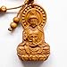 Handmade Rosewood Carved Buddha Lucky Charm,Bring Good Luck, Money and Love in Your Life, Crafted at Thailand Temple (C)