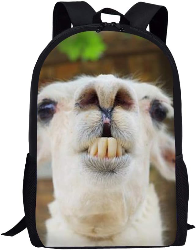 backpack with llama logo