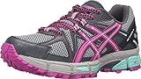 ASICS Women's Gel-Kahana 8 Trail Runner, Dark Steel/Pink Glow/Mint, 7.5 M US