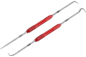 PATIKIL Hook and Pick Tool Set, Straight 90 Degree Tip 45 Degree Tip Full Hook Double Pointed Scriber for Removing Precision 