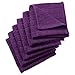 DII Cotton Terry Windowpane Dish Cloths, 12 x 12" Set of 6, Machine Washable and Ultra Absorbent Kitchen Bar Towels-Solid Eggplant