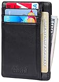 Mens Slim Wallet RFID Front Pocket Wallet Minimalist Secure Credit Card Holder