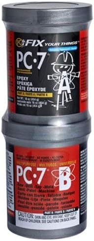 PC Products 167779 PC-7 Two-Part Heavy Duty Multipurpose Epoxy Adhesive Paste, 1 lb in Two Cans, Charcoal Gray