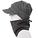Comhats Winter 2 Piece Wool Knit Hat & Scarf Set for Men Women Visor Beanie Fleece Lined Cold Weather Warm Gray Medium