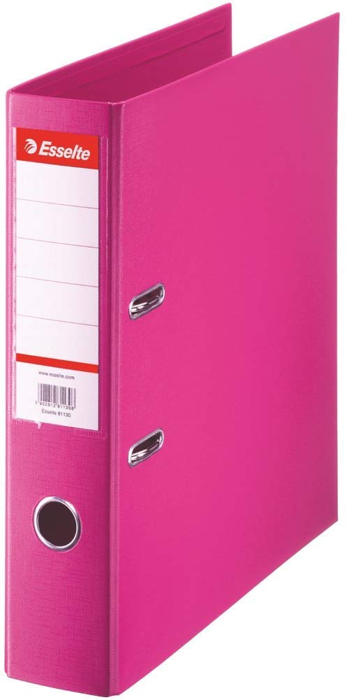 Esselte 320350 Standard Lever Arch File A4 Polypropylene Fuchsia 75 mm Spine