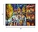 Assorted Paint-by-Number Kits for Adults - Street Glow (Frameless) - Includes Brushes, Paints and Numbered Canvas - 16'' x 20'' - Great for kids and adults - by Red Stapler