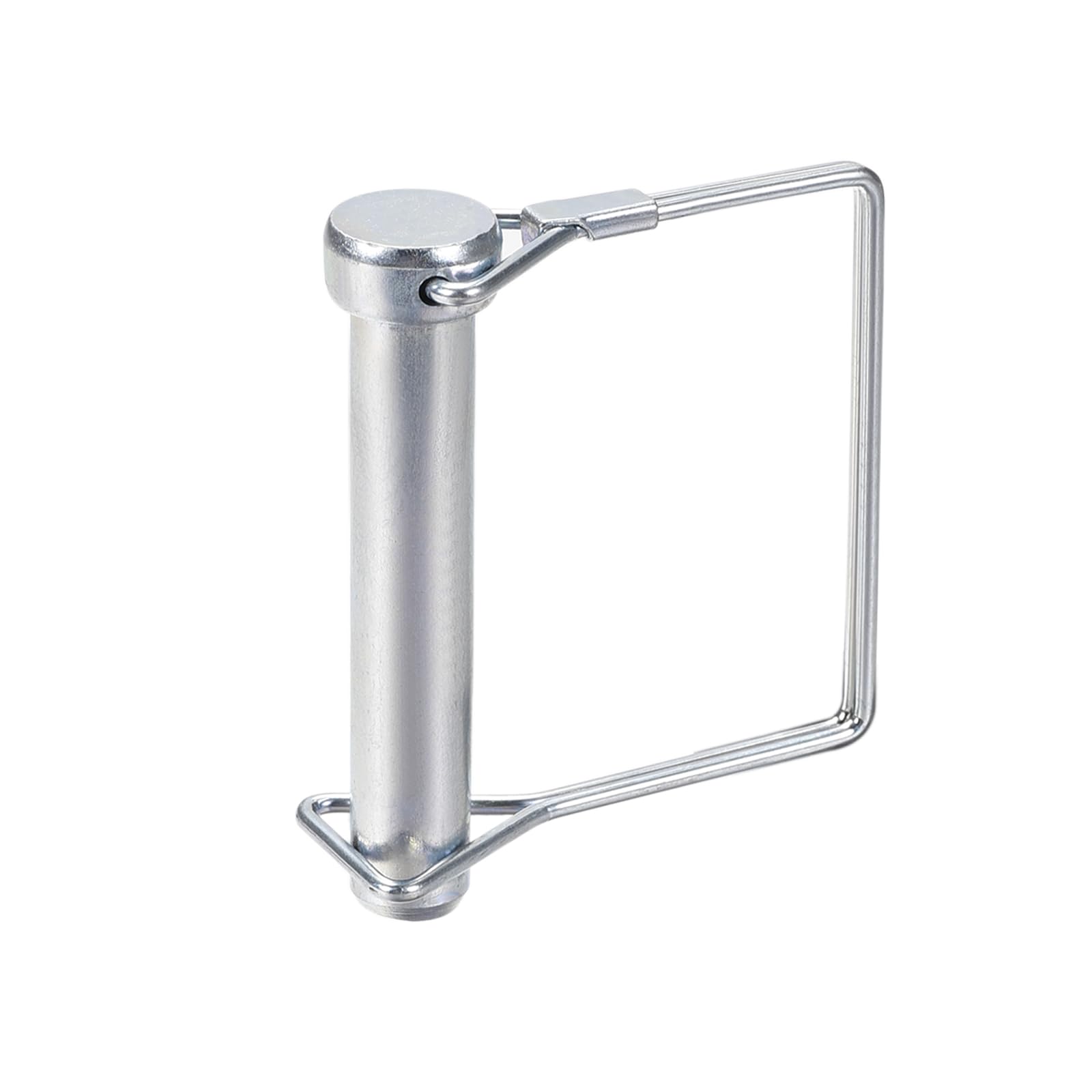 DTGN 12mm x 65mm (DxL) Shaft Locking Pin - 1Pack - Good for Farm Trailers Lawn - Carbon Steel Square Trailer Coupler Pin - Silver Tone