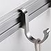 Kes A4060H6 Wall Mount Towel Hook Rail/Coat Rack with 6 Flared Top Hooks, Aluminum