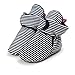 Baby Booties Newborn Baby Fluffy Slippers Cute Infant Crib Shoes Cozy Cotton Warm Boots with Non Skid Bottom 6-12Months Dark Grey